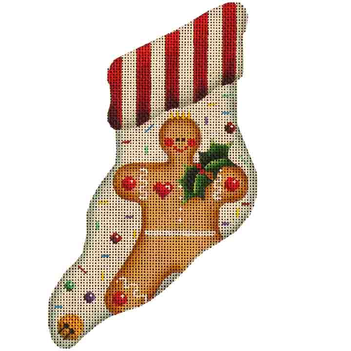 Rebecca Wood Designs Gingerbread Mini Needlepoint Canvas
