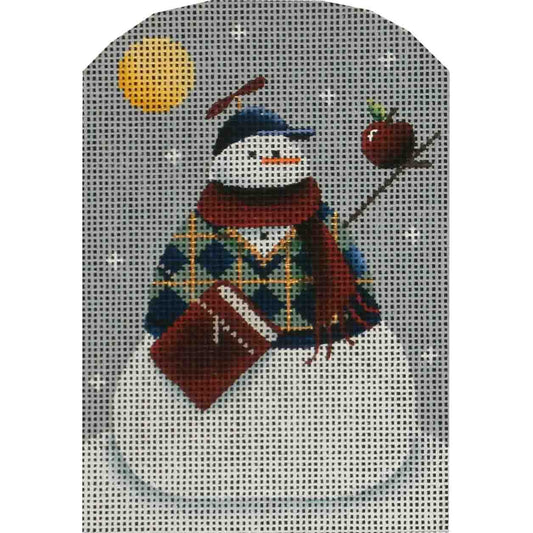 Rebecca Wood Designs Schoolboy Snowman Needlepoint Canvas
