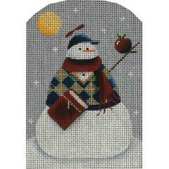 Rebecca Wood Designs Schoolboy Snowman Needlepoint Canvas