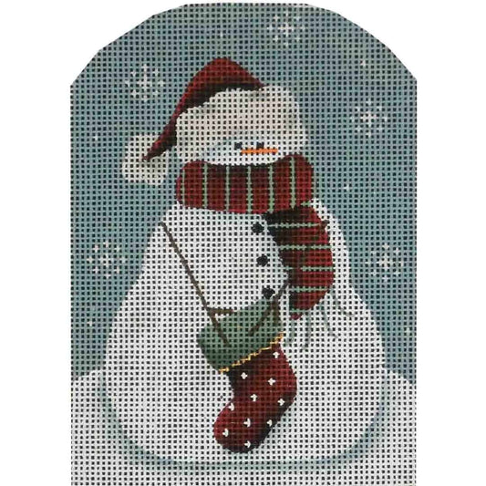 Rebecca Wood Designs Christmas Snowman Needlepoint Canvas