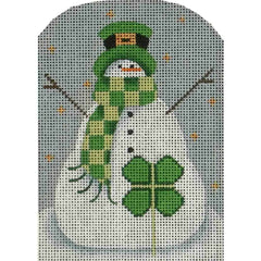 Rebecca Wood Designs Clover Snowman Needlepoint Canvas