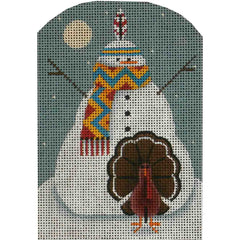 Rebecca Wood Designs Thanksgiving Snow Needlepoint Canvas