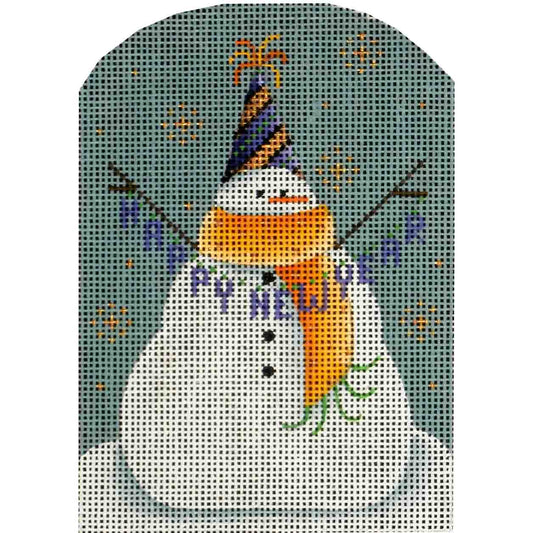 Rebecca Wood Designs New year Snowman Needlepoint Canvas