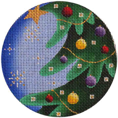 Rebecca Wood Designs Decorated Christmas Tree Needlepoint Canvas