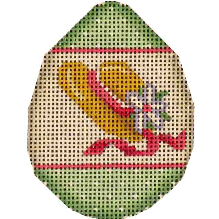 Rebecca Wood Designs Bonnet Easter Egg Needlepoint Canvas