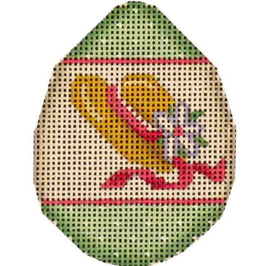 Rebecca Wood Designs Bonnet Easter Egg Needlepoint Canvas