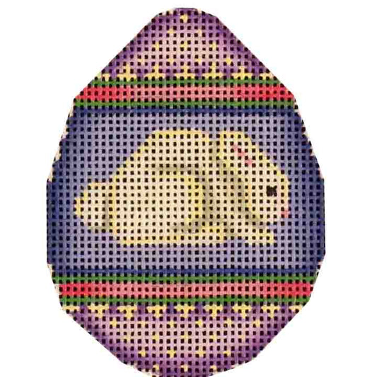Rebecca Wood Designs White Bunny Easter Egg Needlepoint Canvas
