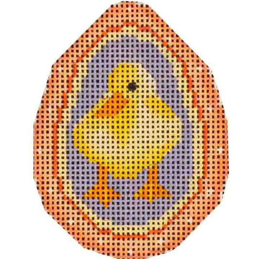 Rebecca Wood Designs Yellow Duckling Easter Egg Needlepoint Canvas