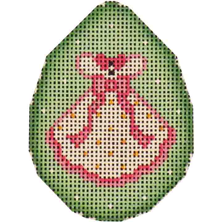 Rebecca Wood Designs Pink Easter Dress Egg Needlepoint Canvas