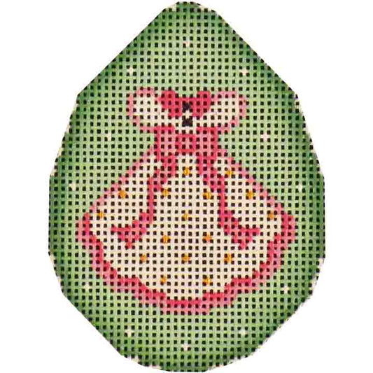 Rebecca Wood Designs Pink Easter Dress Egg Needlepoint Canvas