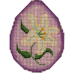 Rebecca Wood Designs Lily Flower Easter Egg Needlepoint Canvas