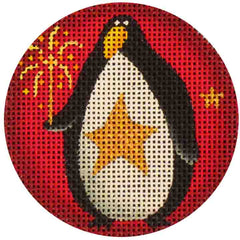 Rebecca Wood Designs Patriotic Penguin Needlepoint Canvas