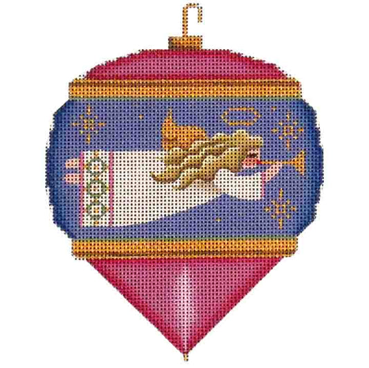 Rebecca Wood Designs Classic Angel Ornament Needlepoint Canvas