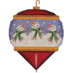 Rebecca Wood Designs Classic Snowman Ornament Needlepoint Canvas