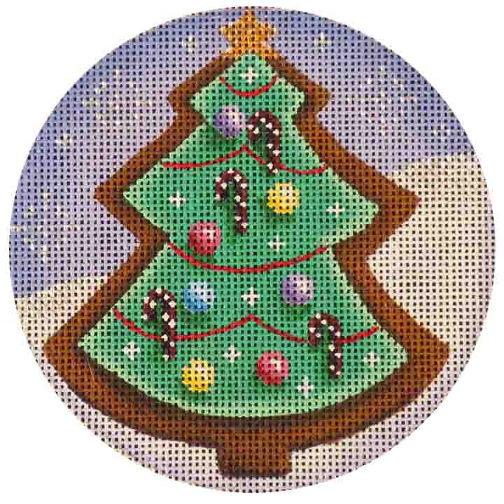 Rebecca Wood Designs Gingerbread Tree Needlepoint Canvas