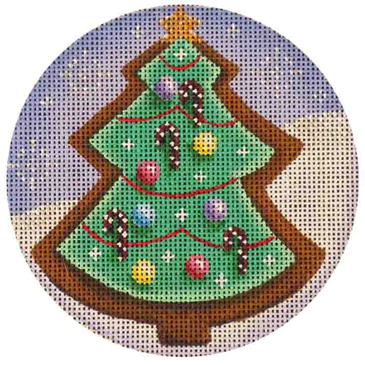 Rebecca Wood Designs Gingerbread Tree Needlepoint Canvas