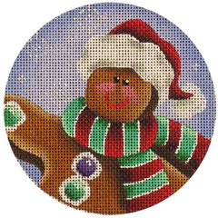 Rebecca Wood Designs Gingerbread Man Needlepoint Canvas