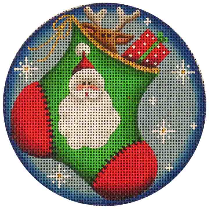 Rebecca Wood Designs Santa Stocking Needlepoint Canvas