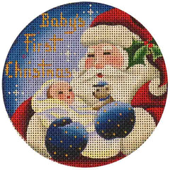 Rebecca Wood Designs Babies First Christmas Boy Needlepoint Canvas