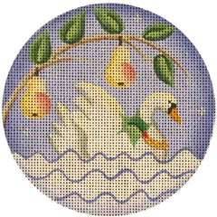 Rebecca Wood Designs Swimming Swans Needlepoint Canvas