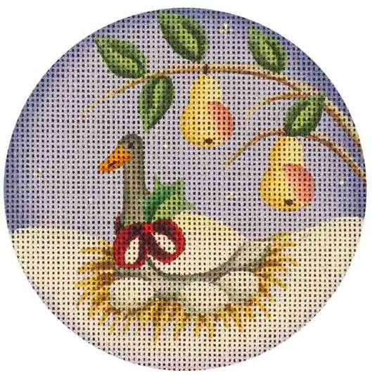Rebecca Wood Designs Geese Laying Eggs Needlepoint Canvas