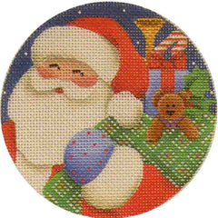 Rebecca Wood Designs Santa with Bag of Toys Needlepoint Canvas