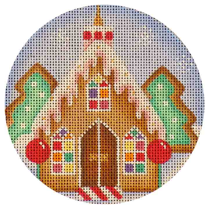 Rebecca Wood Designs Gingerbread Church Needlepoint Canvas