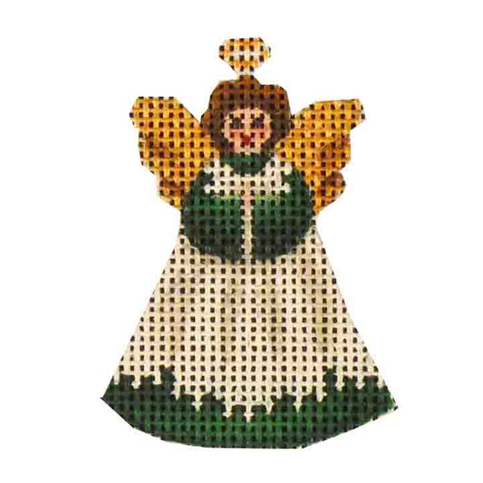 Rebecca Wood Designs Angel with Golden Wings Needlepoint Canvas