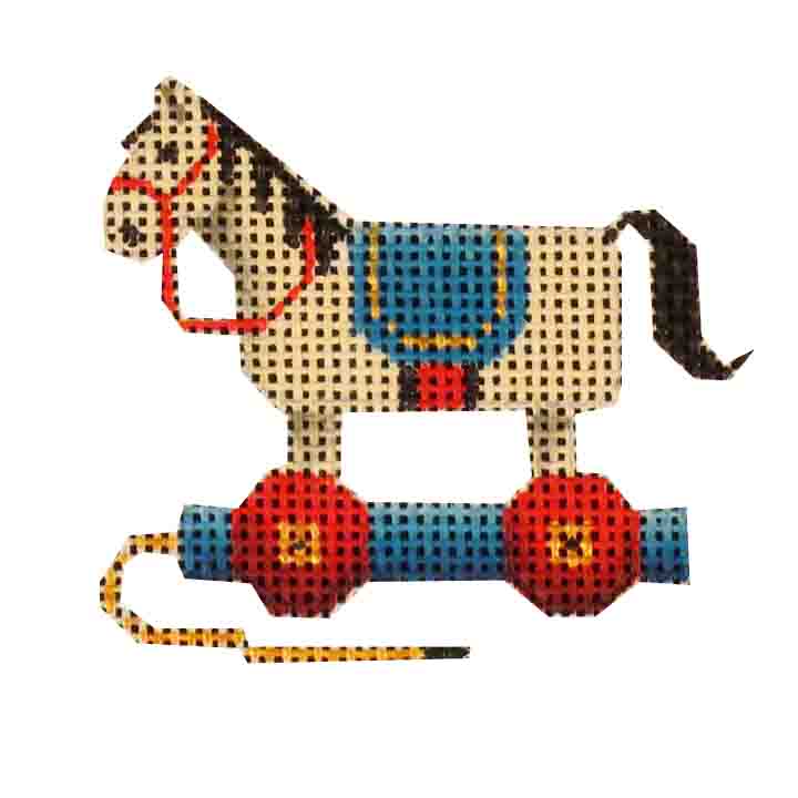 Rebecca Wood Designs Pull Horse Needlepoint Canvas