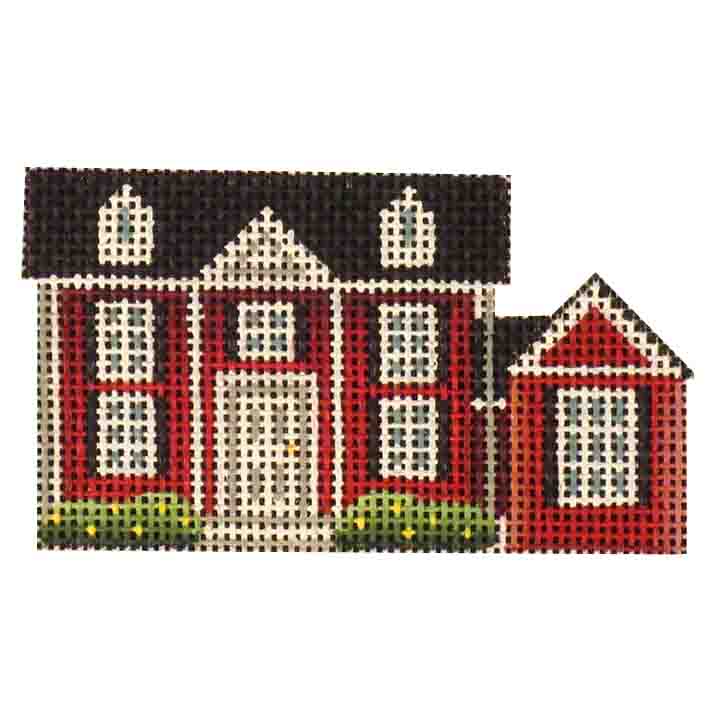 Rebecca Wood Designs Red Colonial Needlepoint Canvas