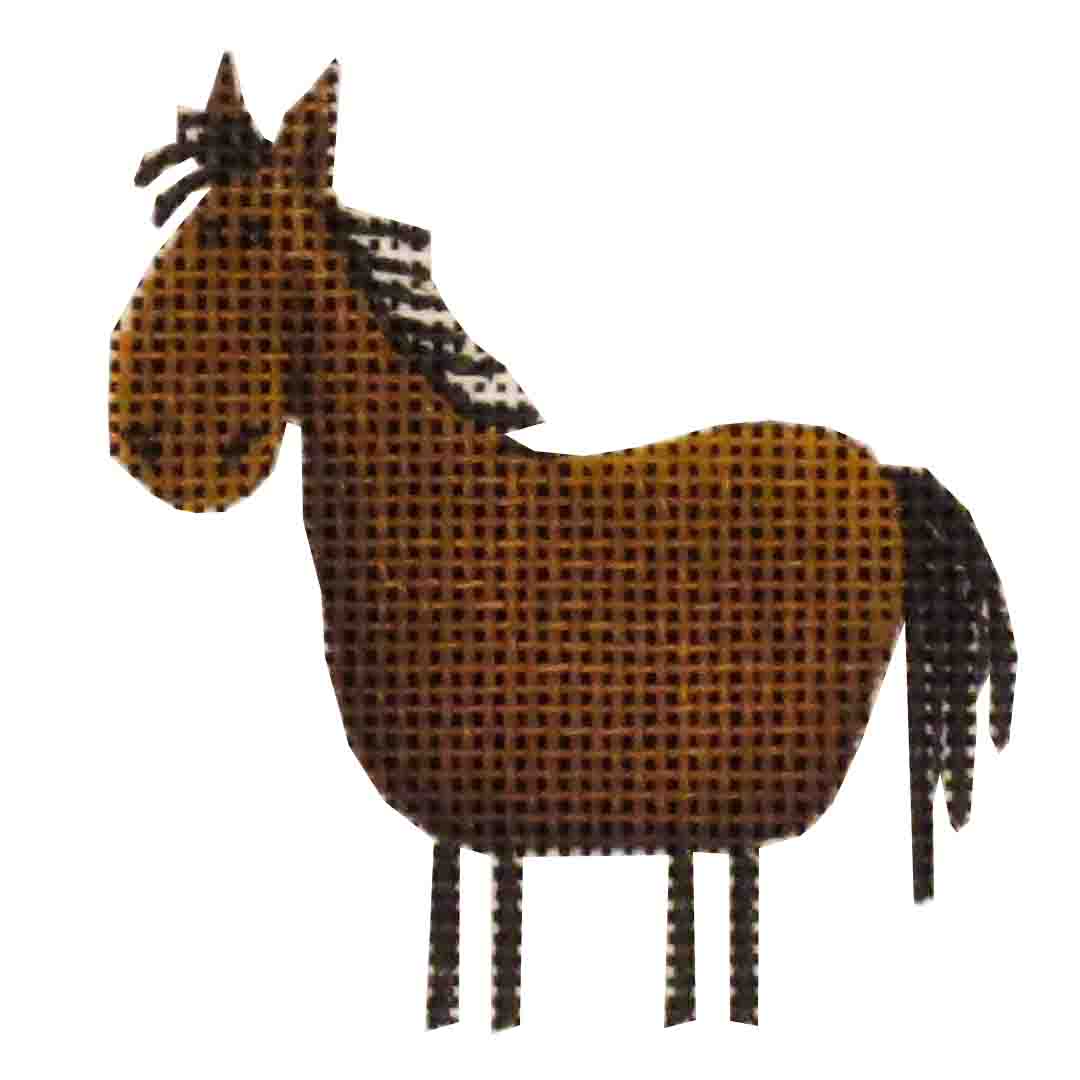 Rebecca Wood Designs Brown Horse Needlepoint Canvas