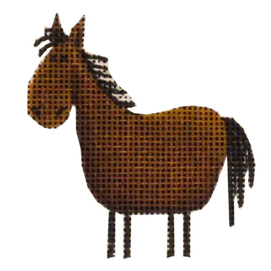 Rebecca Wood Designs Brown Horse Needlepoint Canvas