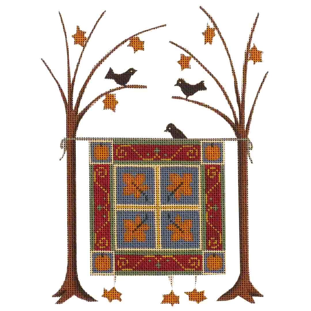 Rebecca Wood Designs Harvest Blanket Needlepoint Canvas