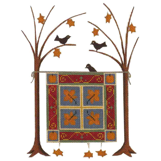 Rebecca Wood Designs Harvest Blanket Needlepoint Canvas