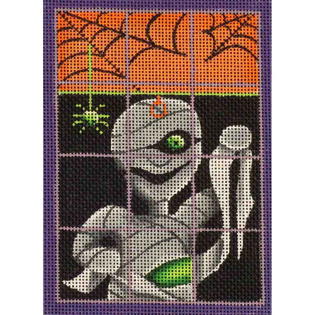 Rebecca Wood Designs Mummy Window with Spider Needlepoint Canvas