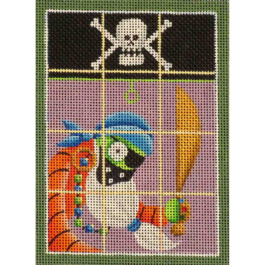 Rebecca Wood Designs Arrrrrr Ghost Window Needlepoint Canvas