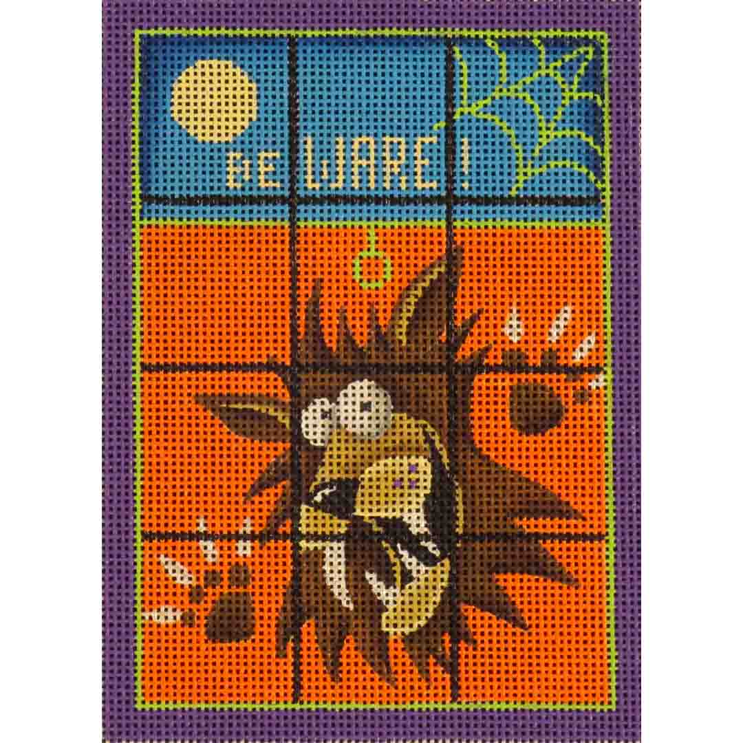 Rebecca Wood Designs Wolfman Window Needlepoint Canvas