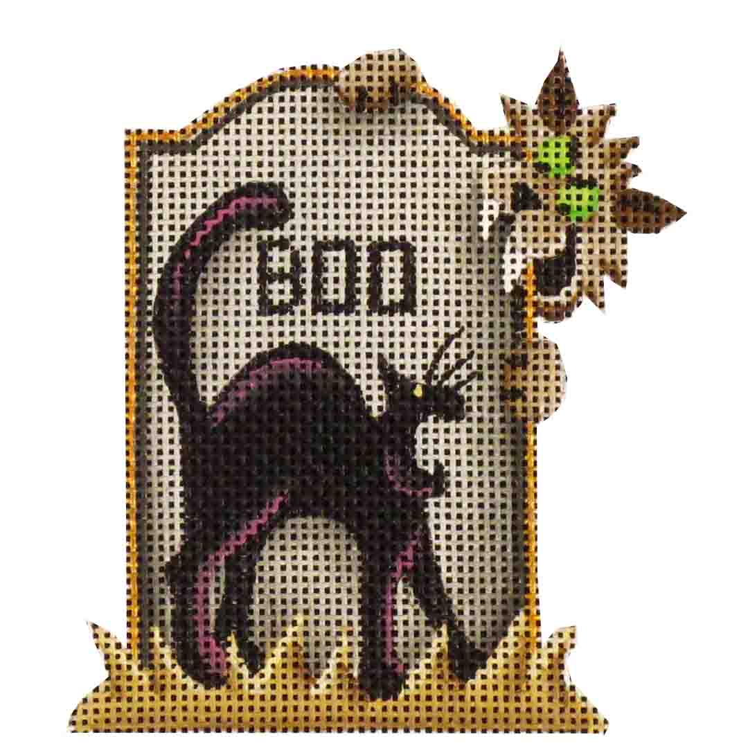 Rebecca Wood Designs Black Cat Needlepoint Canvas