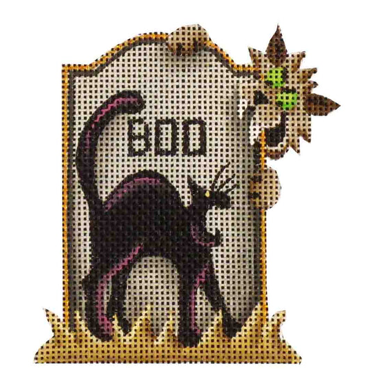 Rebecca Wood Designs Black Cat Needlepoint Canvas