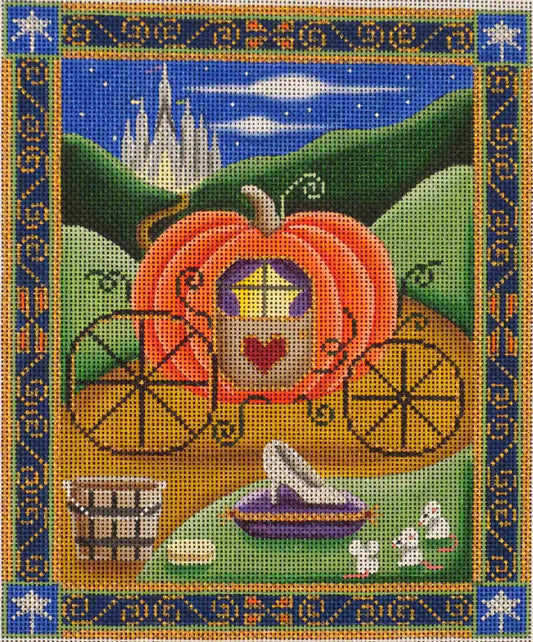 Rebecca Wood Designs Cindrella Shoe & Palace Needlepoint Canvas