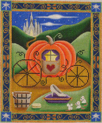 Rebecca Wood Designs Cindrella Shoe & Palace Needlepoint Canvas
