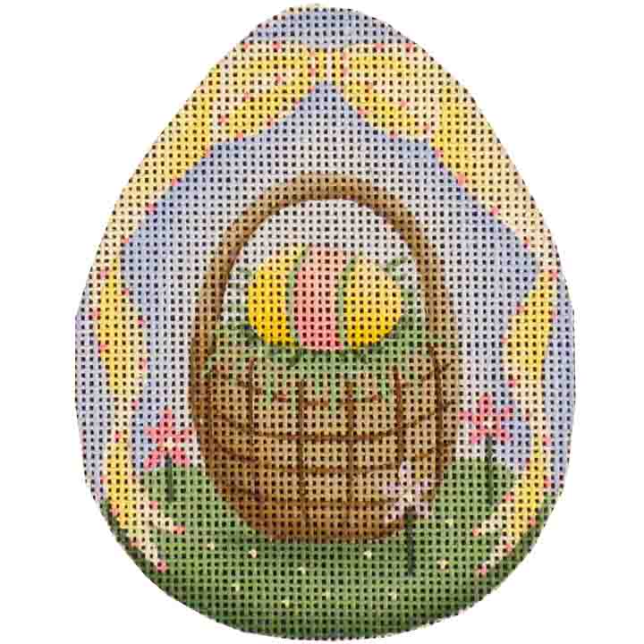 Rebecca Wood Designs Easter Basket Egg Needlepoint Canvas