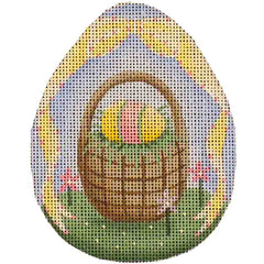 Rebecca Wood Designs Easter Basket Egg Needlepoint Canvas