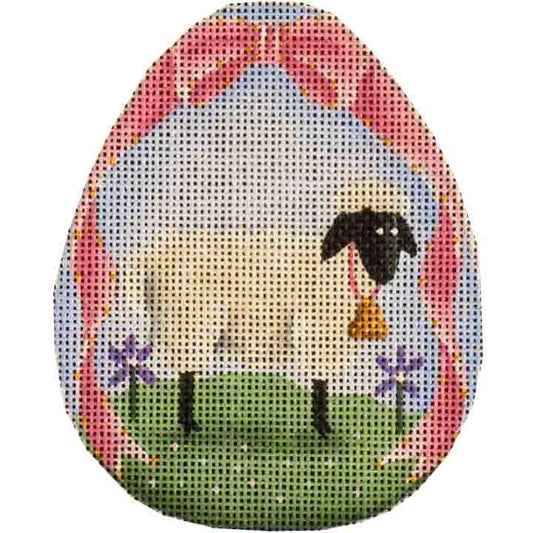 Rebecca Wood Designs Lamb Easter Egg Needlepoint Canvas
