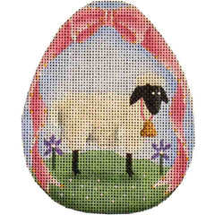 Rebecca Wood Designs Lamb Easter Egg Needlepoint Canvas