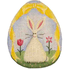 Rebecca Wood Designs Standing Bunny Easter Egg Needlepoint Canvas