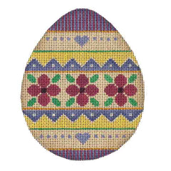 Rebecca Wood Designs Lavender Easter Egg Needlepoint Canvas