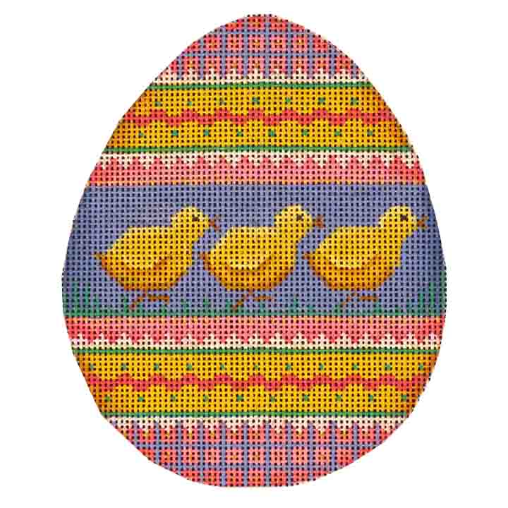 Rebecca Wood Designs Chick Easter Egg Needlepoint Canvas