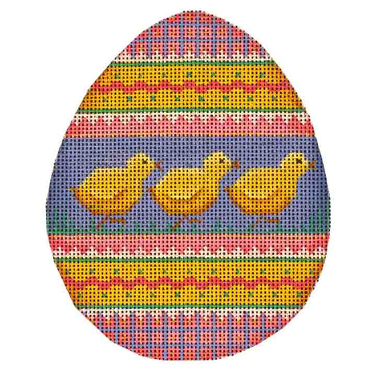 Rebecca Wood Designs Chick Easter Egg Needlepoint Canvas