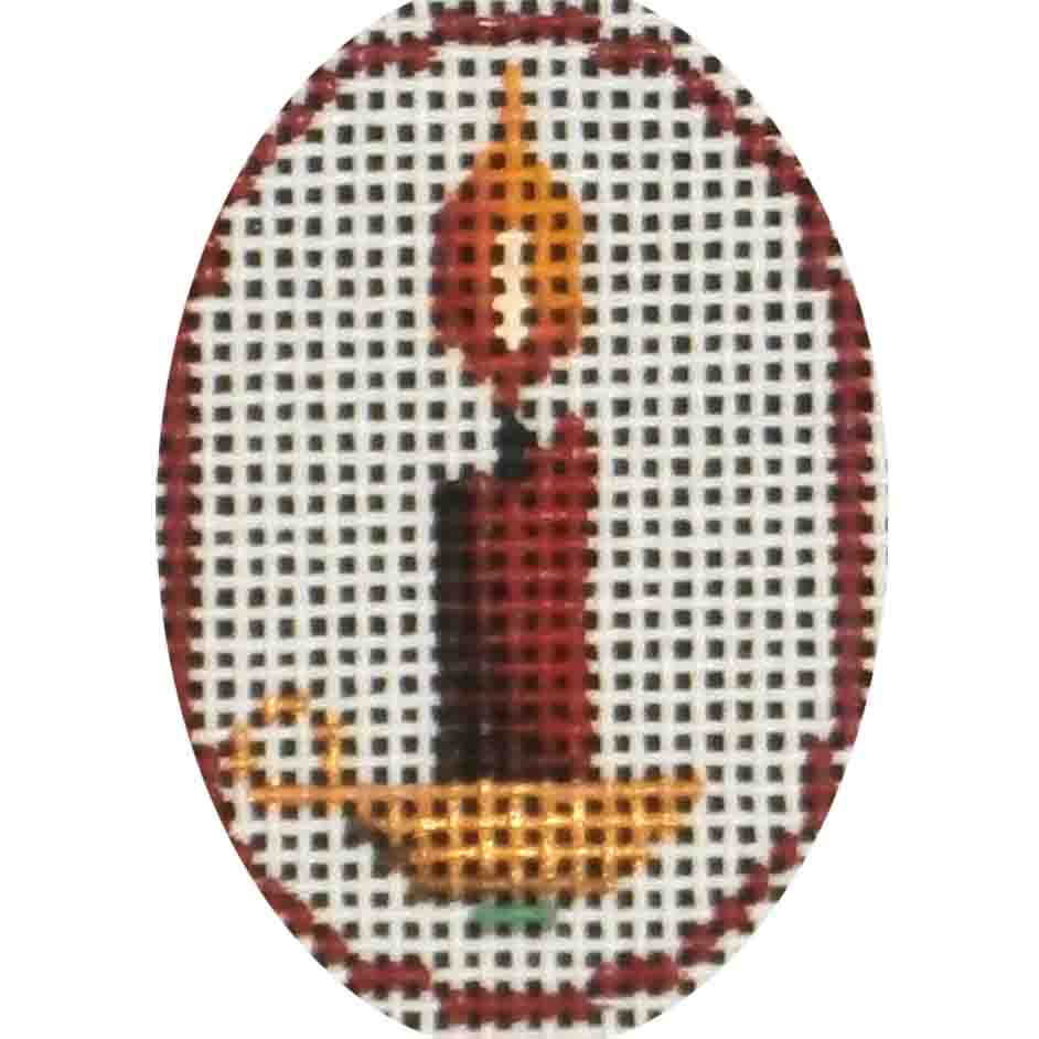 Rebecca Wood Designs Candle Ornament Needlepoint Canvas